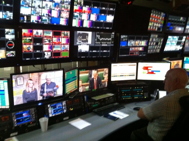 The Master Control Room (MCR) at the ITN London studios