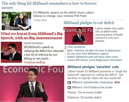 Ed Miliband Speech Deficit Austerity Economic Policy Media SPS