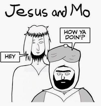 Jesus and Mo Mohammed Charlie Hebdo