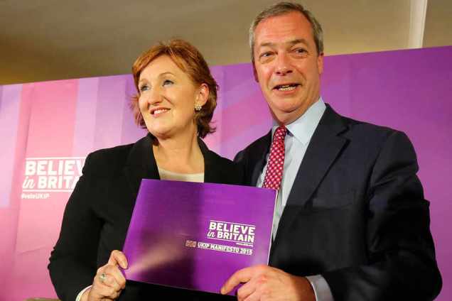 UKIP 2015 General Election Manifesto Launch - Thurrock Essex - Nigel Farage - Suzanne Evans