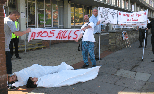 ATOS Kills - Birmingham Against The Cuts - DWP - Welfare Reform