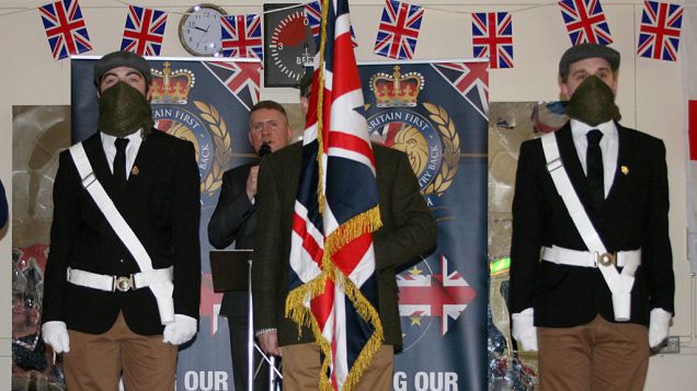 Britain First - Paul Golding - Masked Activists