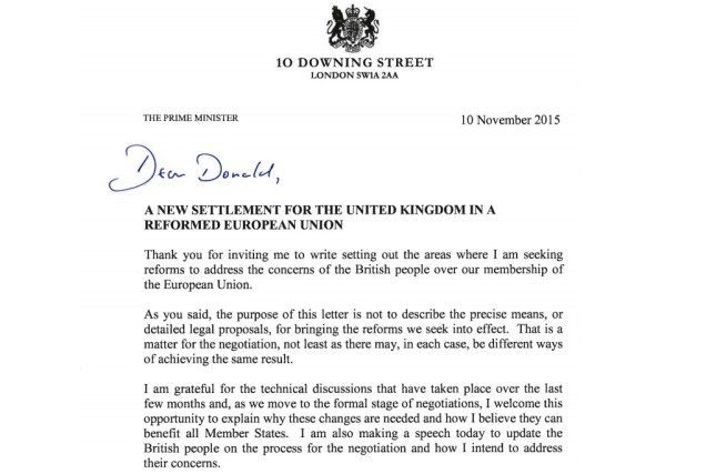 David Cameron - Donald Tusk - EU Renegotiation - Brexit - Referendum