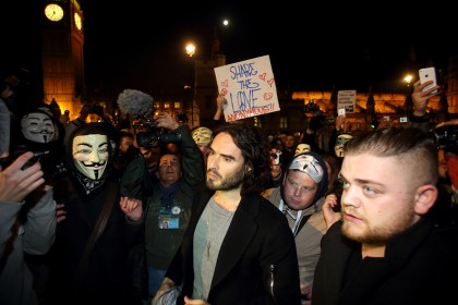 Russell Brand - Million Mask March - London 2015 - Parliament Square