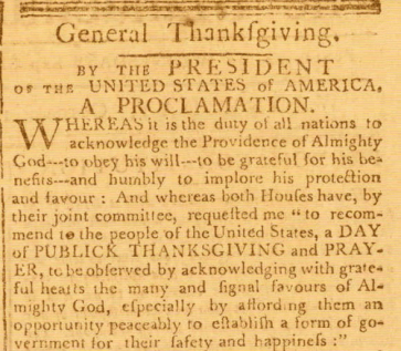 Thanksgiving Proclamation - Abraham Lincoln