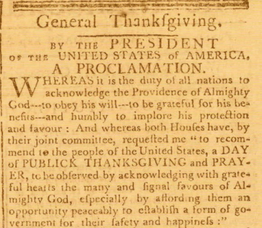 Thanksgiving Proclamation - Abraham Lincoln