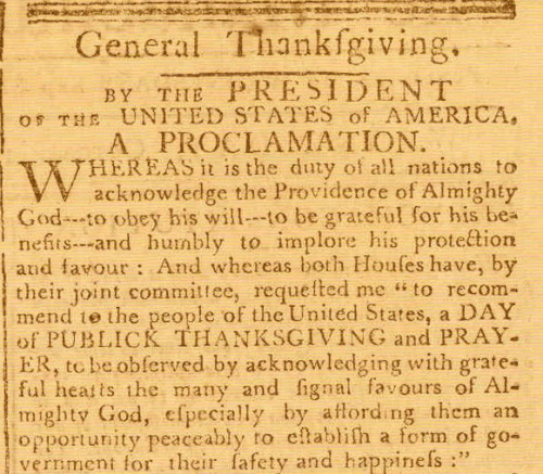 Thanksgiving Proclamation - Abraham Lincoln