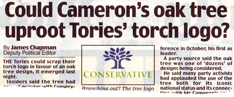 Conservative Party Logo - Cameron - Oak Tree
