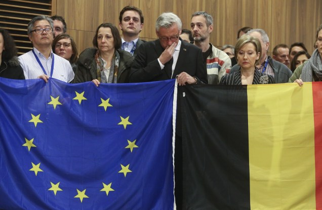 Jean Claude Juncker - Manuel Vals - Brussels Attacks - European Union