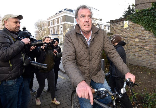 British television presenter Clarkson returns to his home in west London