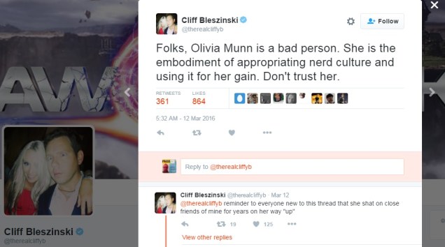Olivia Munn - Cliff Bleszinski - Nerd Culture - Geek - Cultural Appropriation - Identity Politics