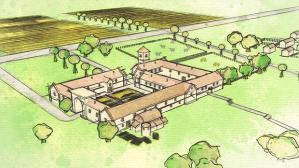 Tisbury Roman Villa - artist reconstruction