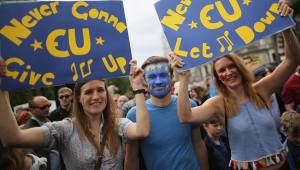 Thousands Of People Take Part In The March For Europe