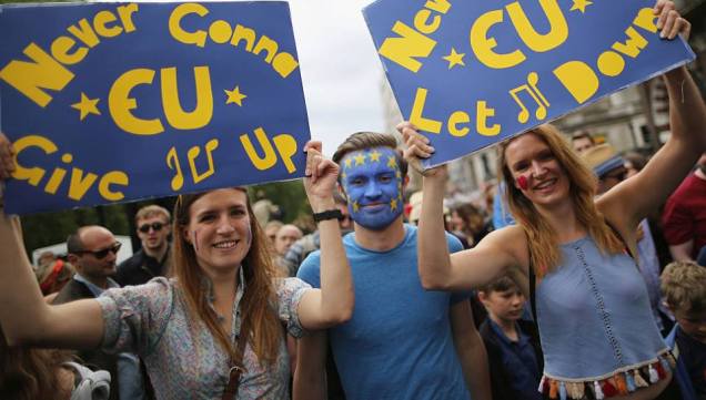 Thousands Of People Take Part In The March For Europe