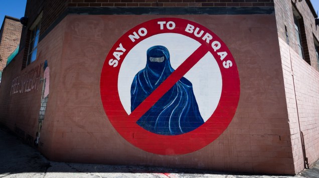 Free Speech - Say No To Burqas - Burkini - Mural