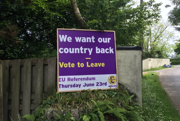 UKIP poster - yard sign - EU referendum