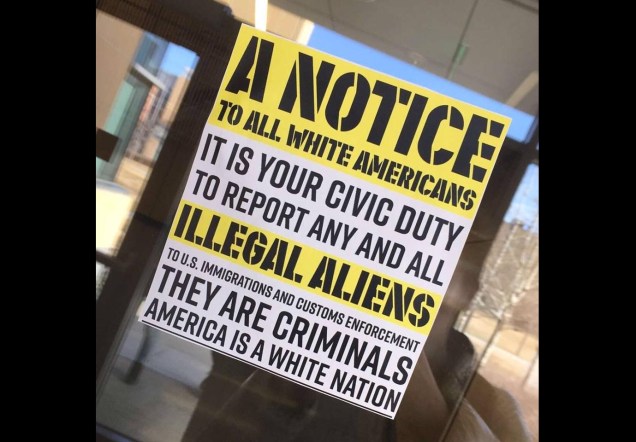 Illegal Immigration - White Supremacy - Gustavus Adolphus College - Poster