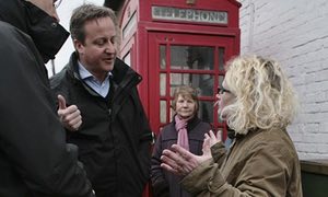 David Cameron confronted by angry voter