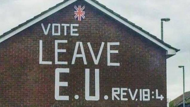Brexit - Christianity - House mural - Revelation Chapter 18 verse 4 - EU Referendum