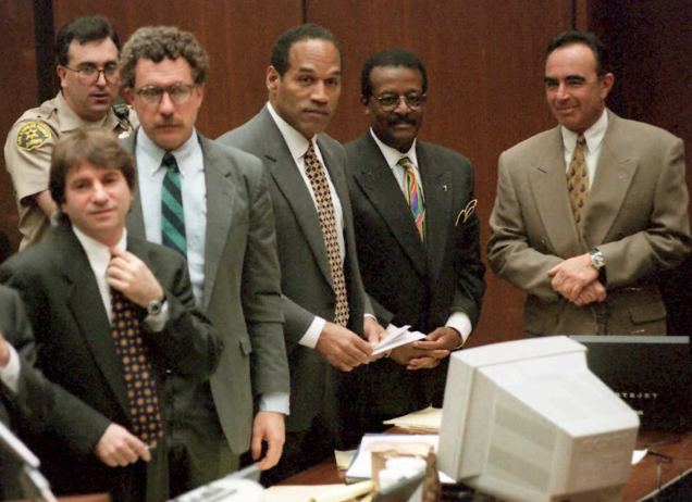 O.J. Simpson (C) and members of his defense team s
