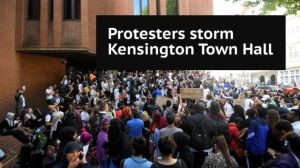 Kensington Town Hall Protests - Grenfell Tower
