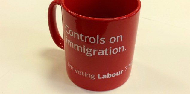 Labour - controls on immigration mug - general election 2015