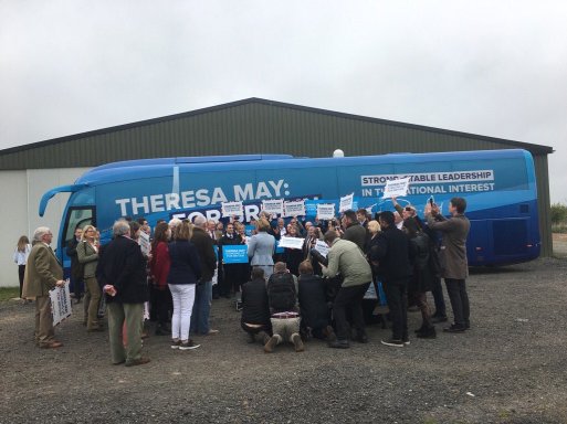 Theresa May - conservatives - campaign rally crowd