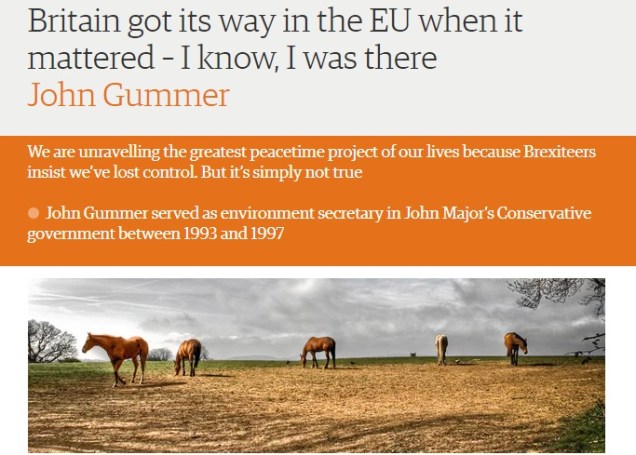 John Gummer - Environment Secretary - Brexit - Live horse export - Remainer
