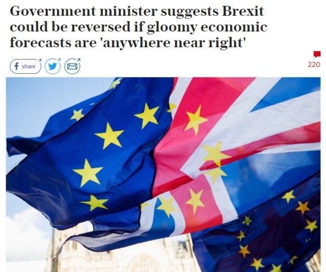 Dr Phillip Lee MP - Tory government minister - reverse Brexit based on economic forecasts