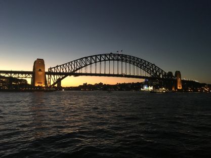 Sydney Harbour Bridge at dusk - SJH