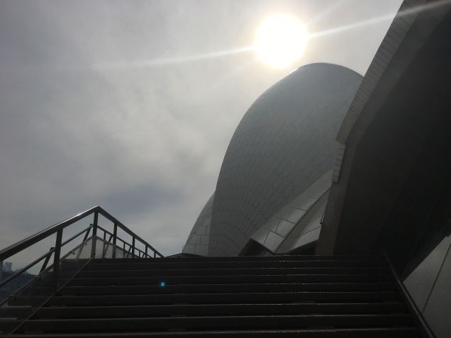 Sydney Opera House - steps and sails in the sunlight - SJH
